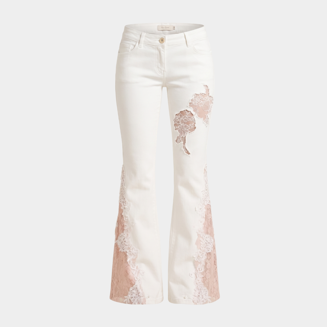 Floral Lace Jeans